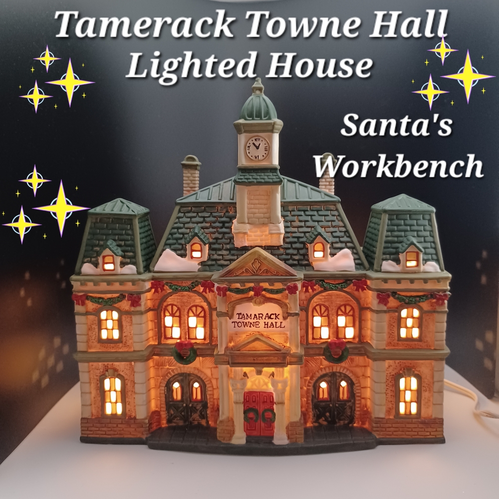 Green and Red Holiday Decorative Lighted House